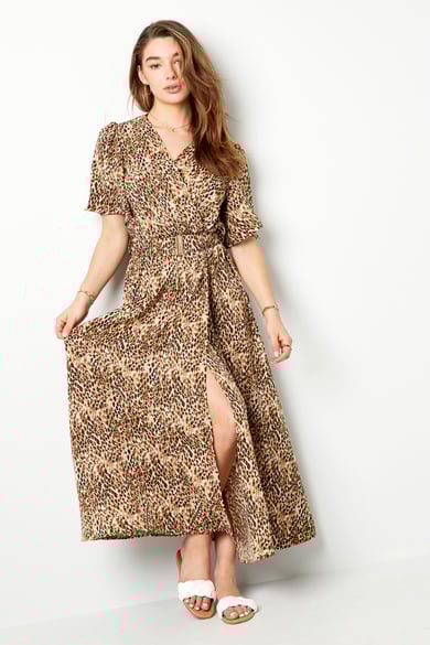 Robe longue imprimée - rouge S h5 Image3