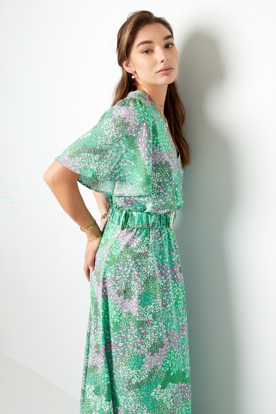 Maxikleid Blumendruck Rosa S Bild6