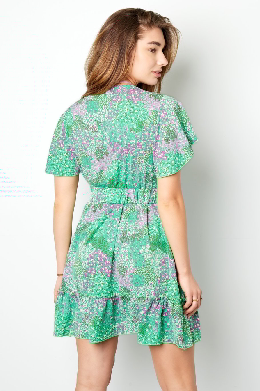 Midikleid Blumendruck Rosa h5Bild8