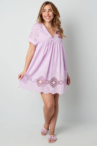 Short dress with open back - fuchsia h5 Picture4