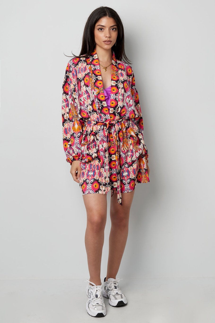 Kimono corto stampa colorata - multi h5Immagine9