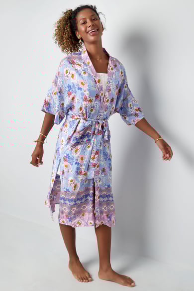 Kimono-Blumendruck - Orange h5 Bild9