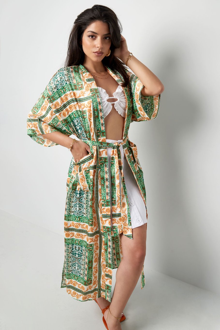 Kimono-Busty-Print – grün Bild2
