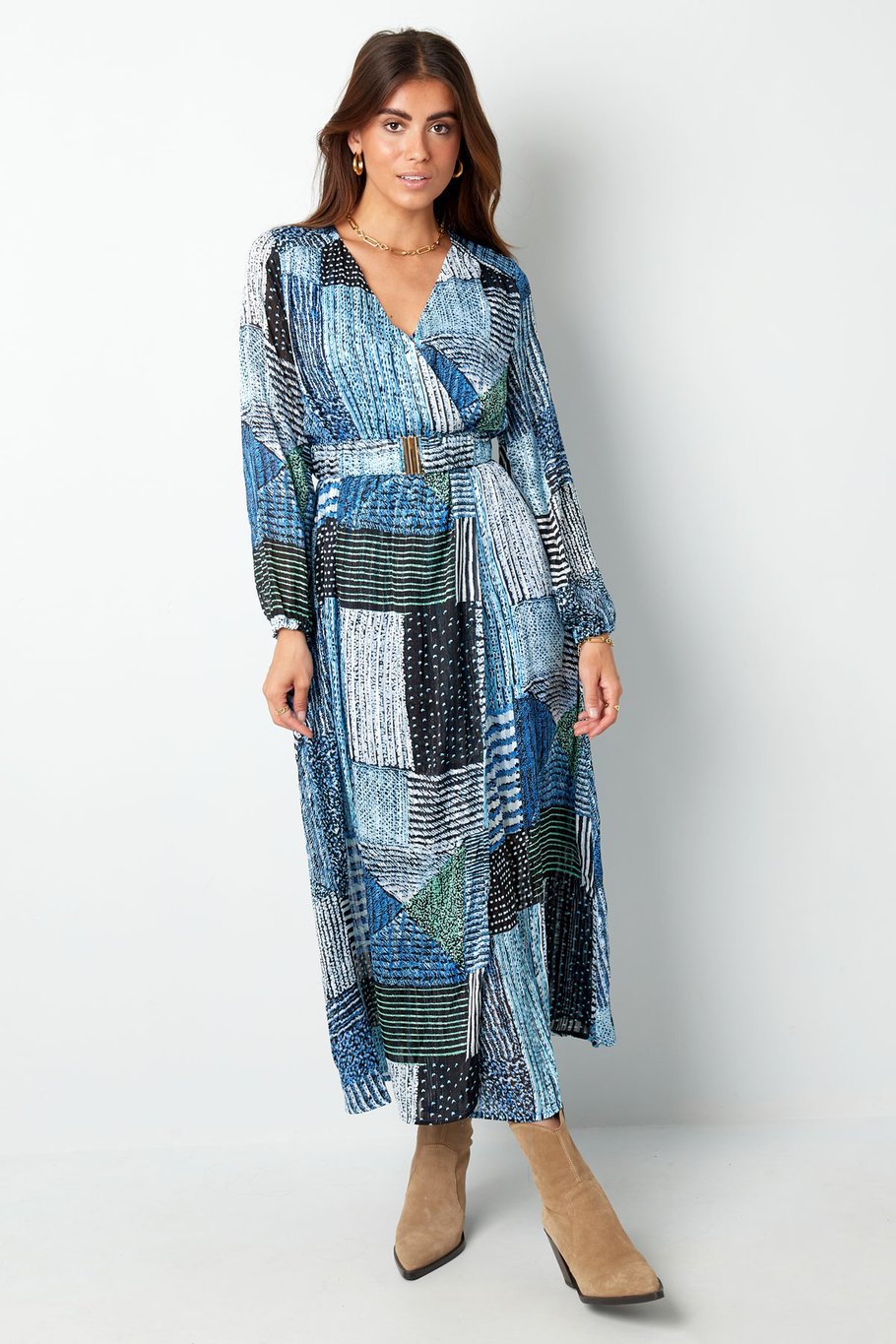 Maxi dress over the top print blue Picture2