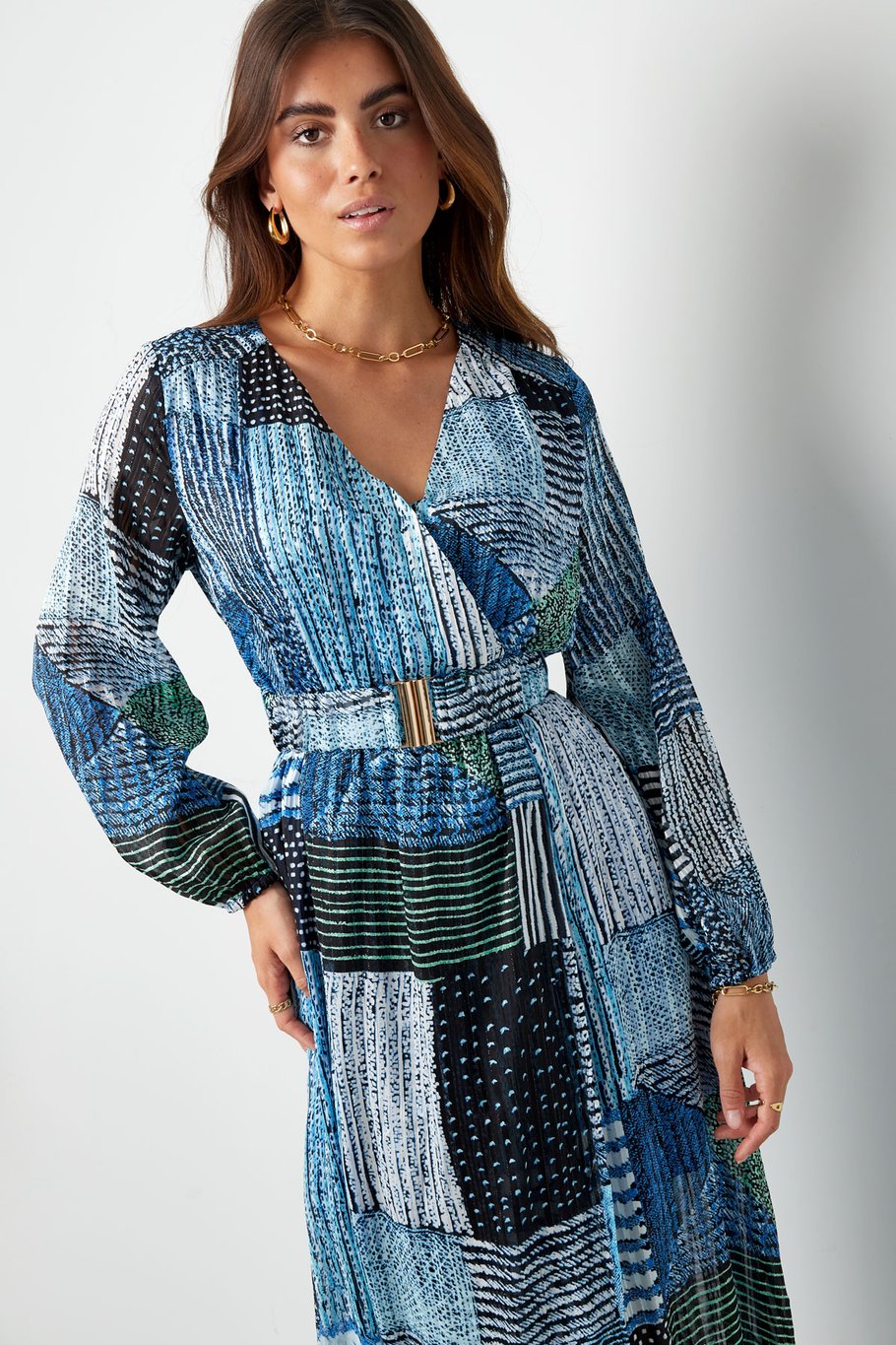 Maxi dress over the top print blue Picture3