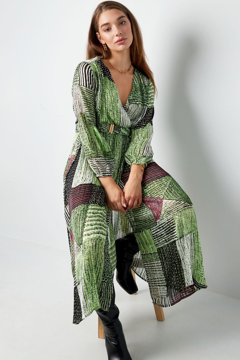 Maxi dress over the top print blue Picture5