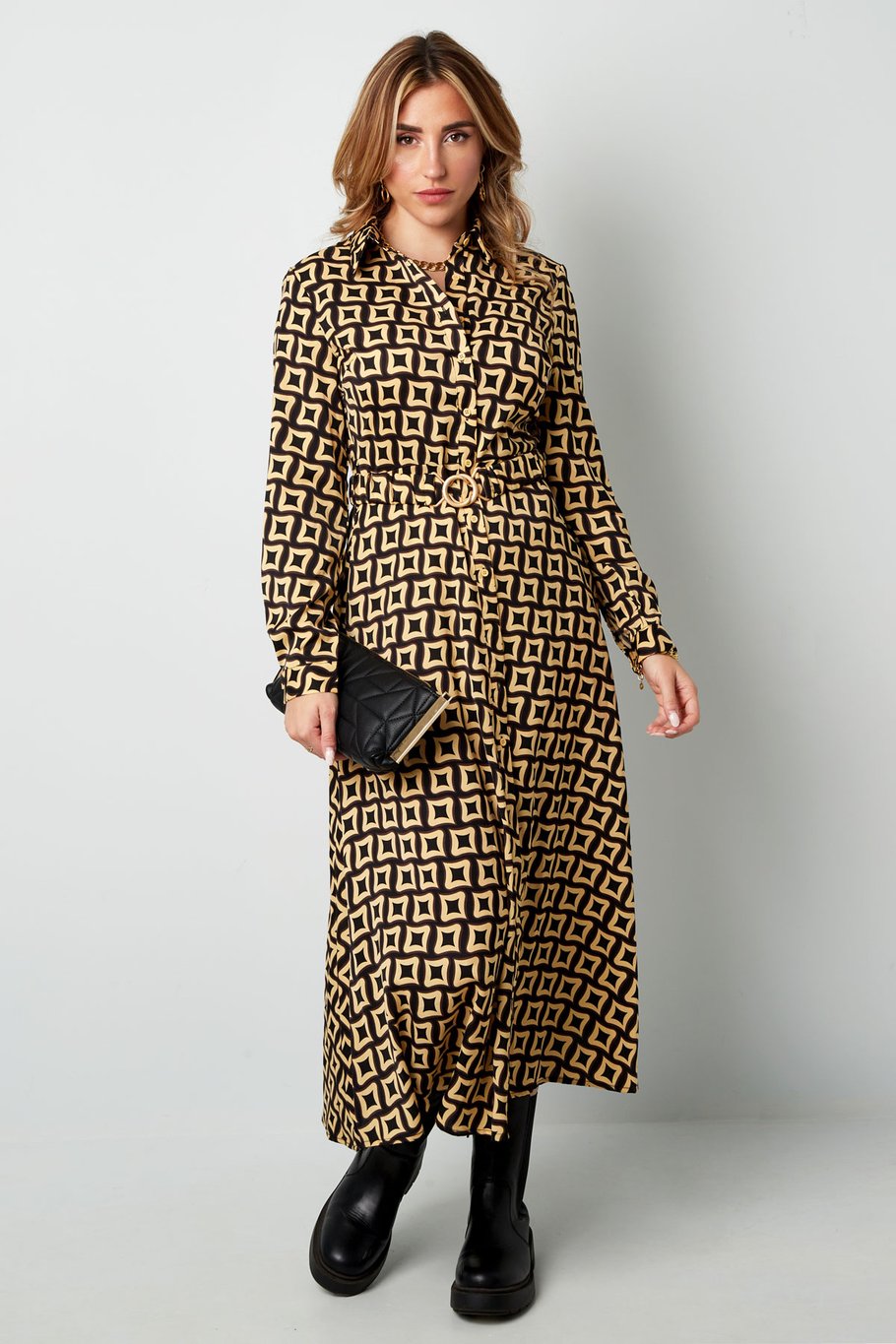 Maxi dress retro print green Picture3