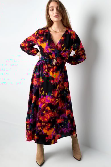 Maxi robe imprimé violet h5 Image7