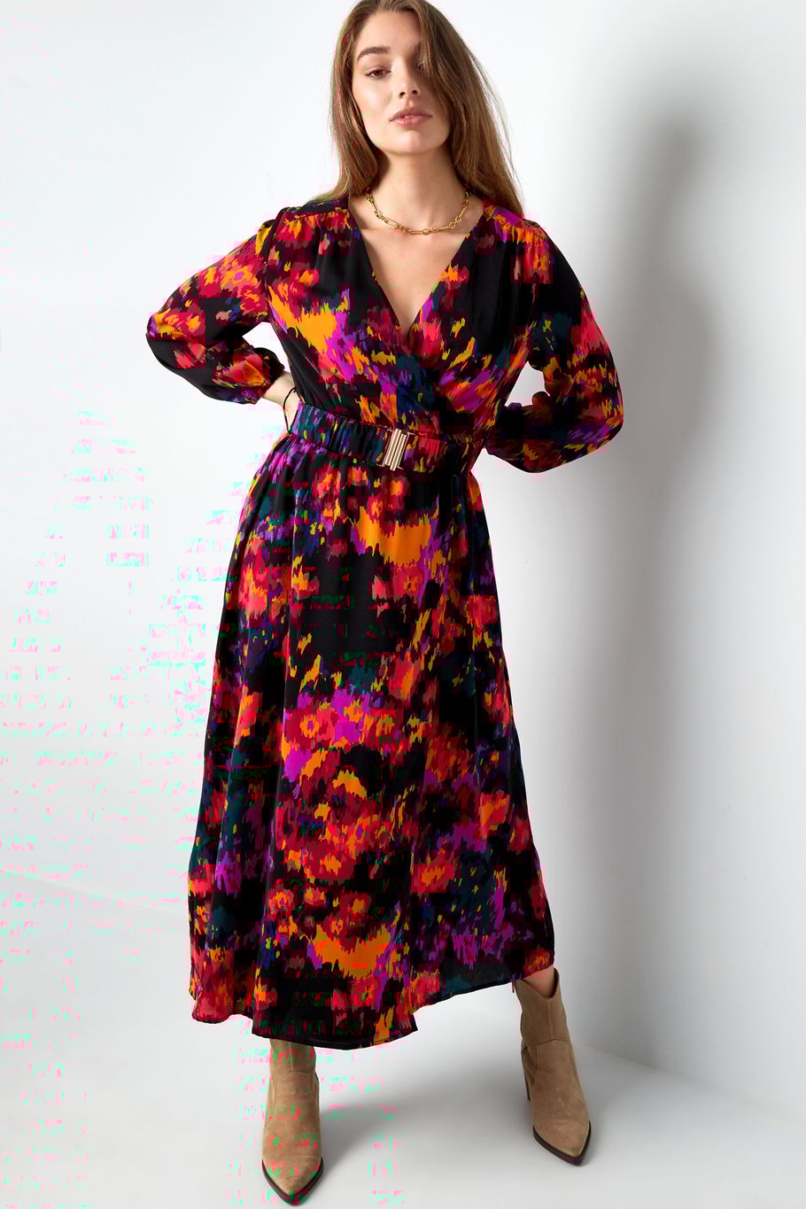 Maxi robe imprimé violet Image7