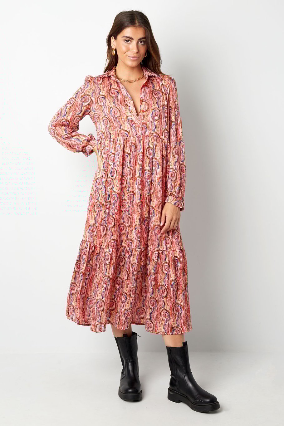 Vestido estampado paisley rosa multi Imagen3