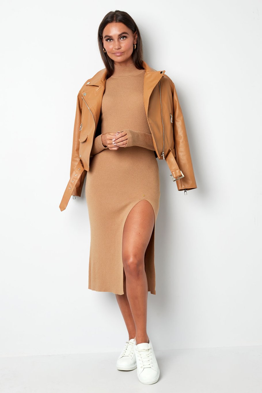 Vestido midi con abertura - violeta Imagen11