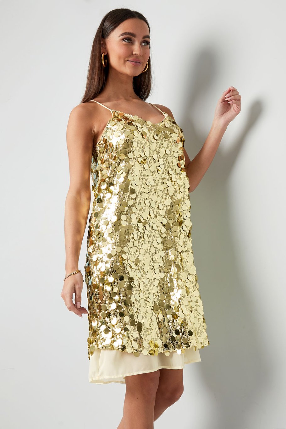 abito scintillante con brillantini da sogno - colore oro h5Immagine7
