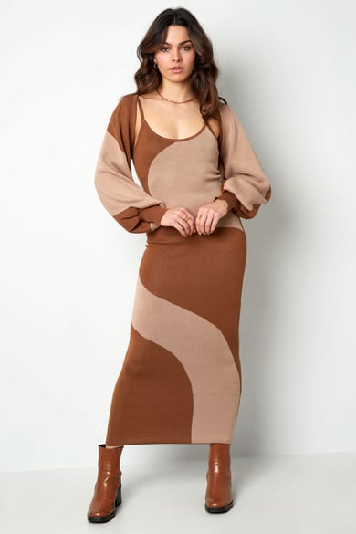 Kleid mit Bio-Print – grauschwarz h5 Bild7