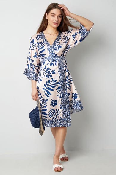 Vestido midi con estampado floral - fucsia h5 Imagen8