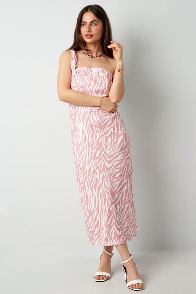 One shoulder zebra dress - black h5 Picture8