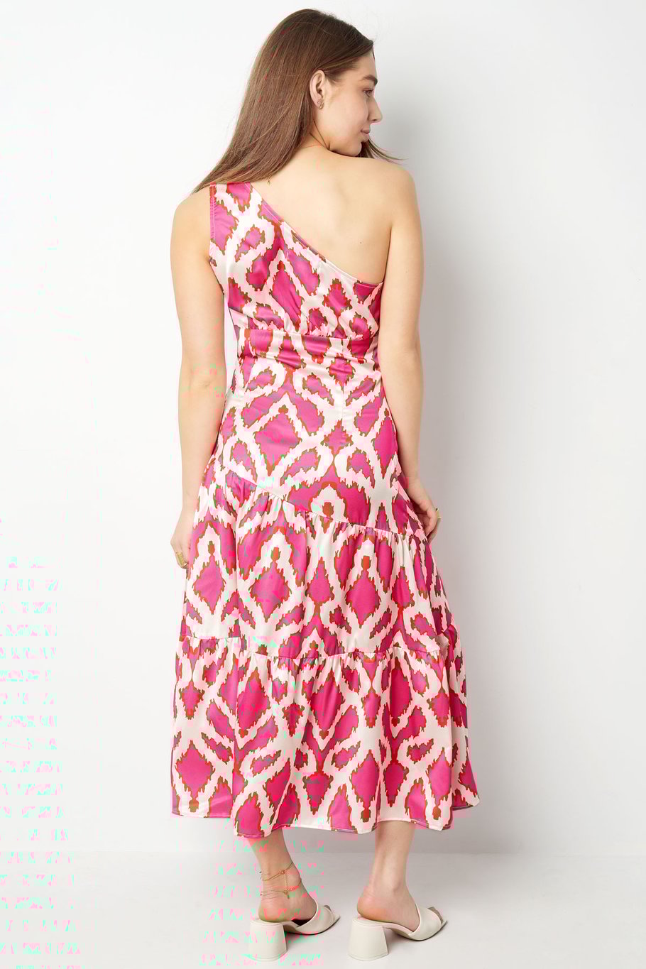 One-shoulder dress tropical bliss - fuchsia h5Picture9