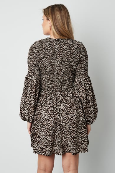 Leopard Mini Dress - Brown h5 Picture5