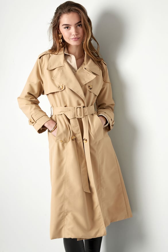 Trench lungo basic - beige S 2