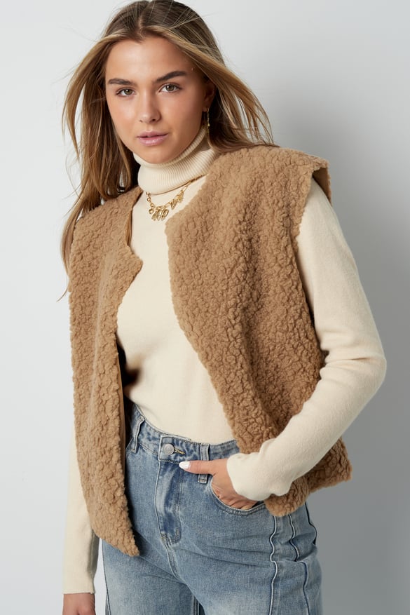 Gilet Teddy - blanc cassé 2