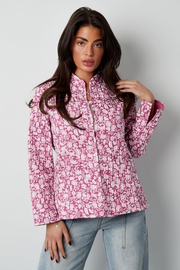 Veste à imprimé rose - rose 2