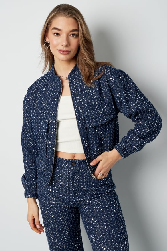 Denim jacket with sequins - Blue 2