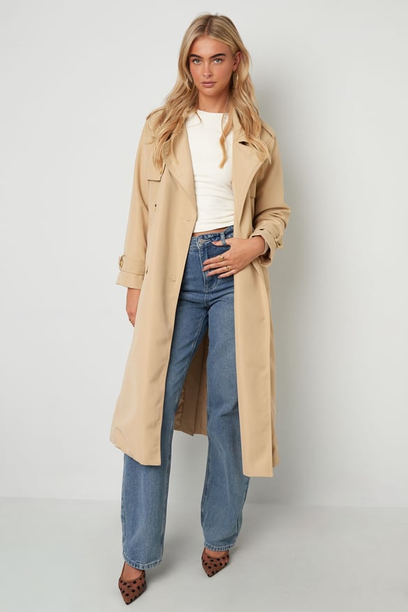 Trench lungo basic - beige S