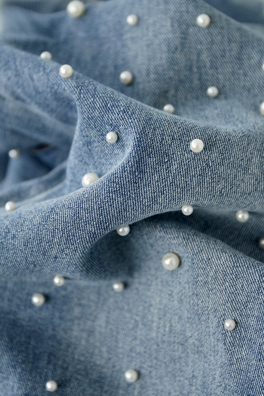 Denim jeans pearl adorement - blauw Afbeelding4