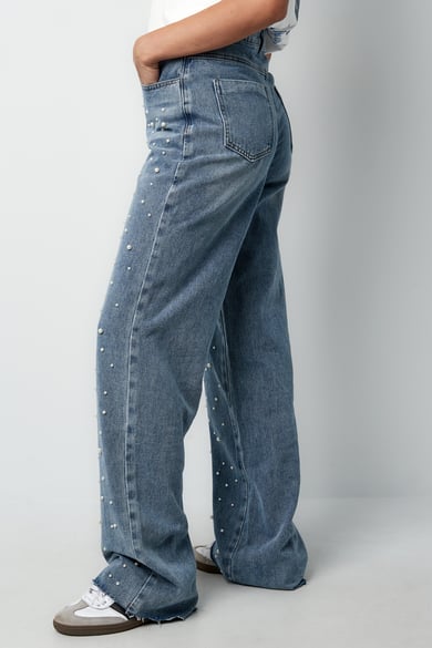Denim jeans pearl adorement - blauw h5 Afbeelding5