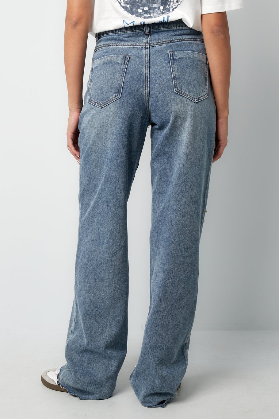 Denim jeans pearl adorement - blauw Afbeelding8