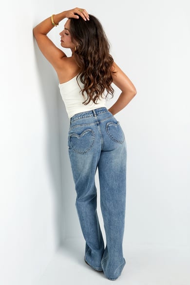 Denim jeans wild heart - blue h5 Picture8
