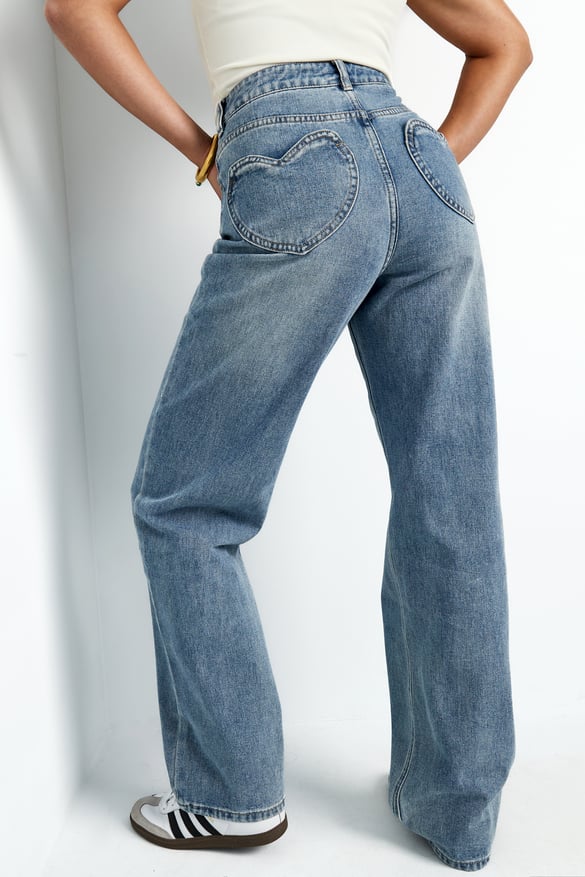 Denim jeans wild heart - blue