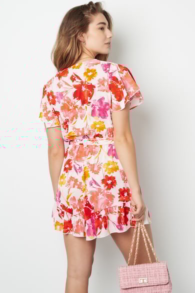 Playsuit Blumendruck - Rosa Rot h5 Bild8