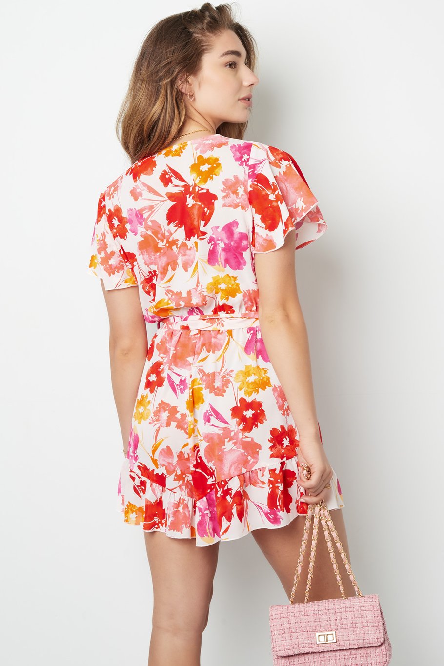Playsuit Blumendruck - Rosa Rot Bild8