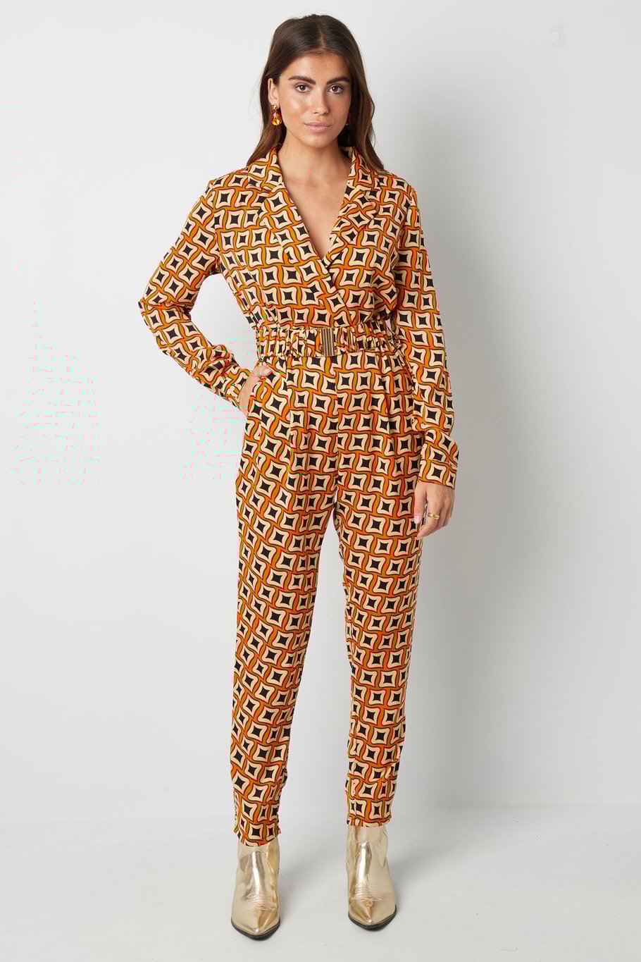 Overall mit Retro-Print in Schwarz Bild3