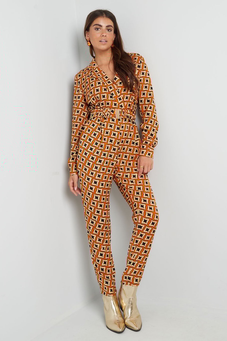 Overall mit Retro-Print in Schwarz Bild5