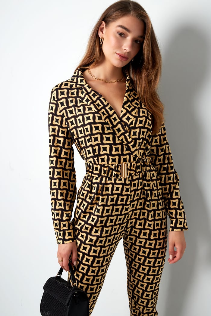 Jumpsuit retro print black Picture7