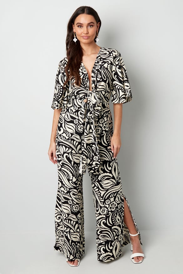 Jumpsuit with print - black/white  2