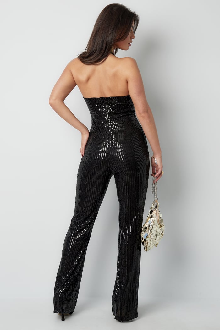 Glitter halter jumpsuit - black Picture7