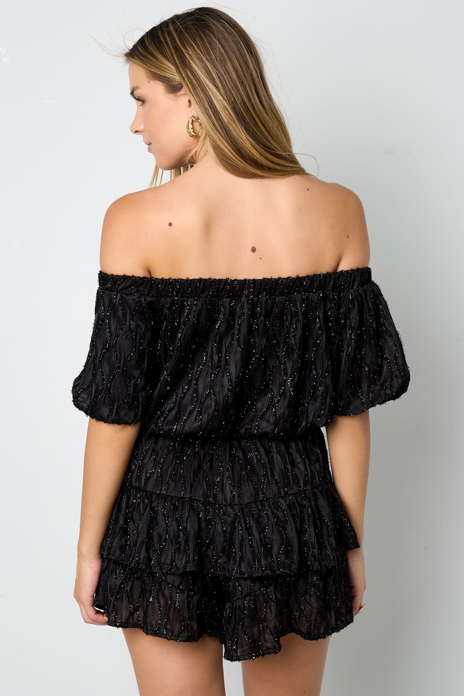 Polyester fiber (polyester) Bodysuits Solid color Casual Spring/Summer Ruffle edge Clothes Picture8