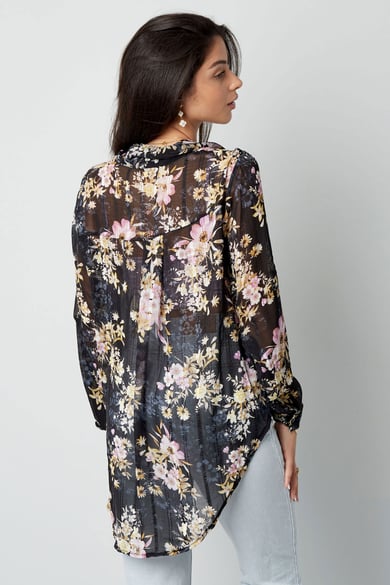 Bluse Blumendruck braun lila h5 Bild5