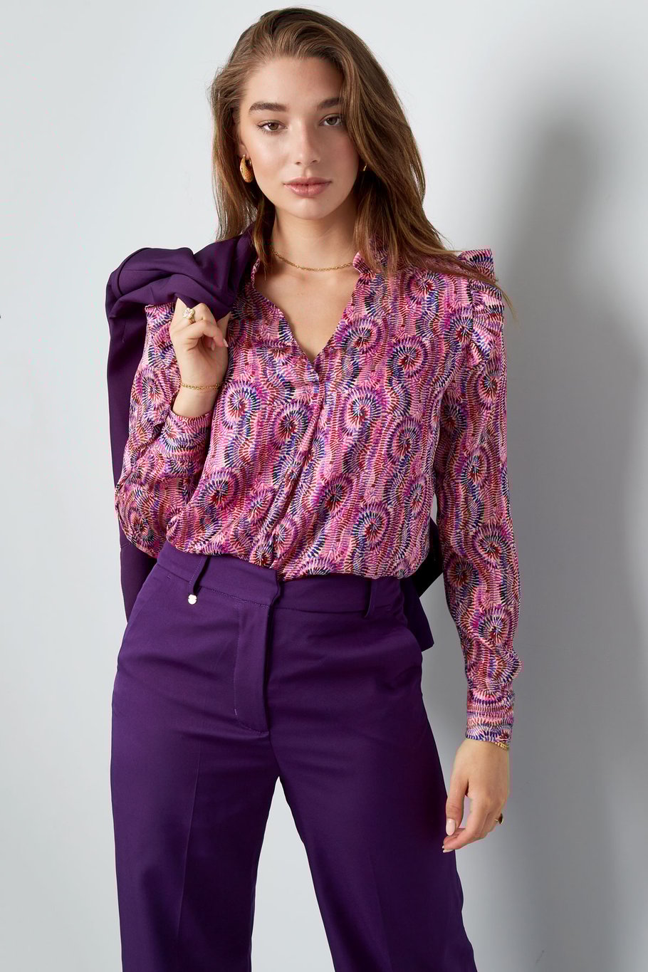 Bluse mit Paisleymuster in Rosa Bild2