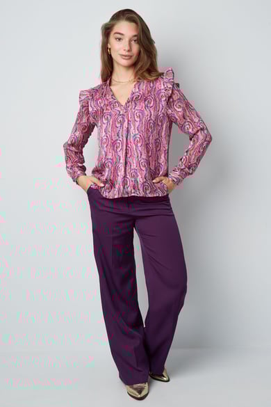 Bluse mit Paisleymuster in Rosa h5 Bild4