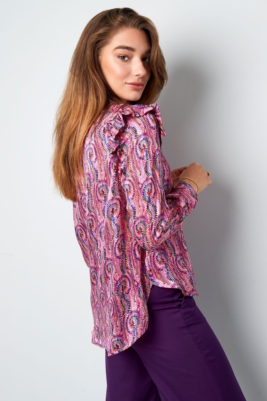 Bluse mit Paisleymuster in Rosa Bild7