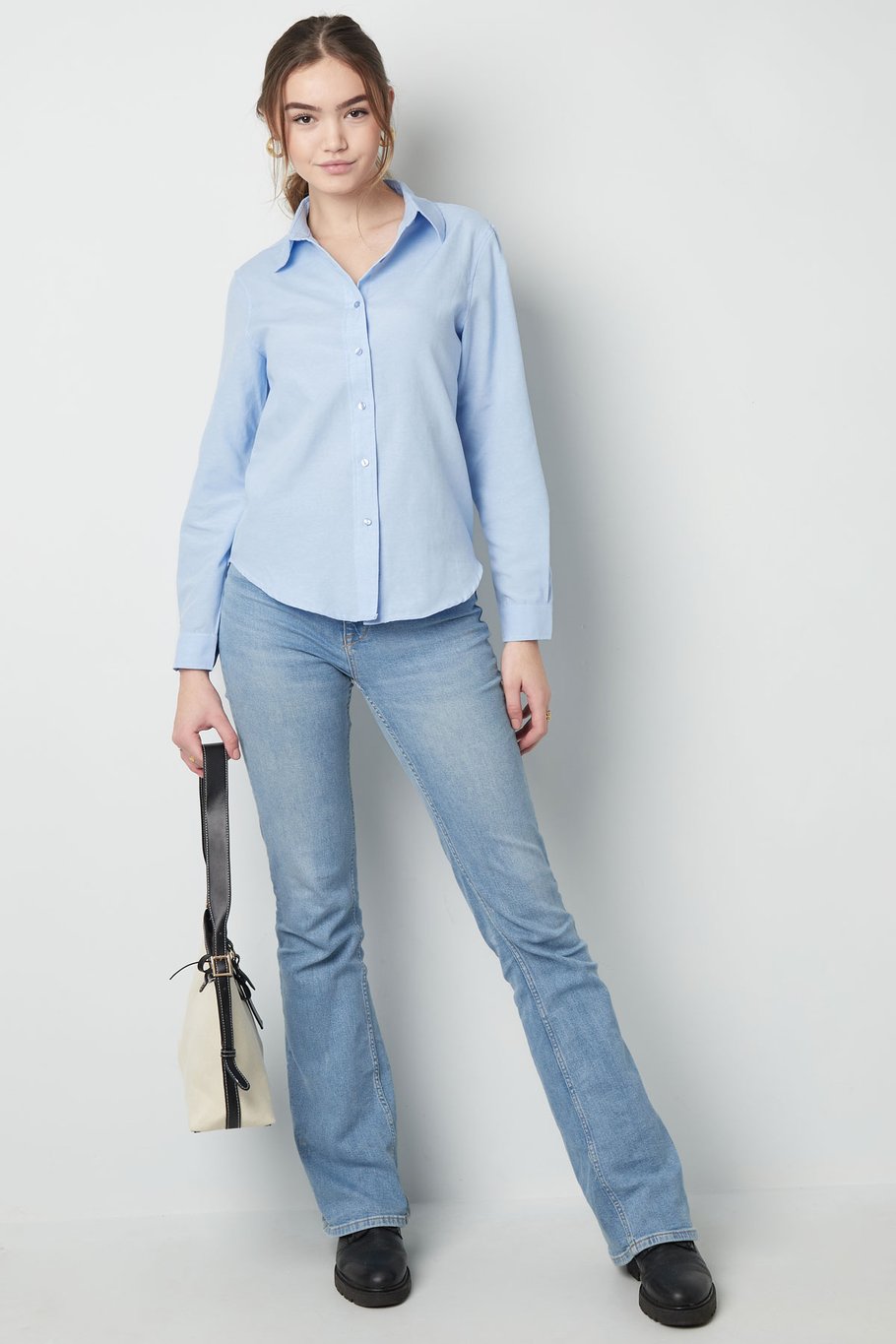 Einfache schlichte Bluse – weiß Bild7