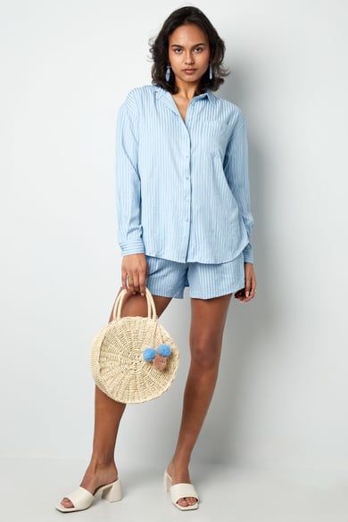 Gestreifte Bluse - blau h5 Bild3