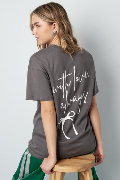 Camiseta con amor siempre - gris h5 Imagen2