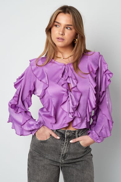 Blouse with ruffles - light pink h5 Picture2