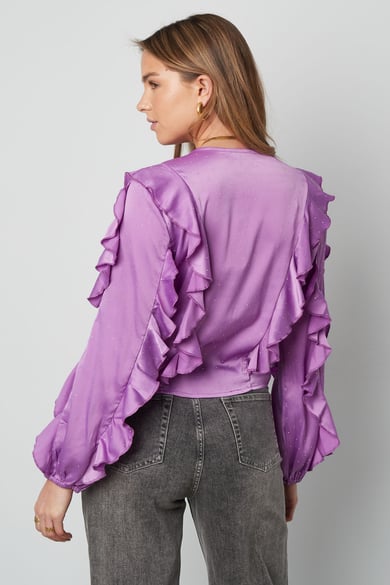 Blouse with ruffles - light pink h5 Picture4