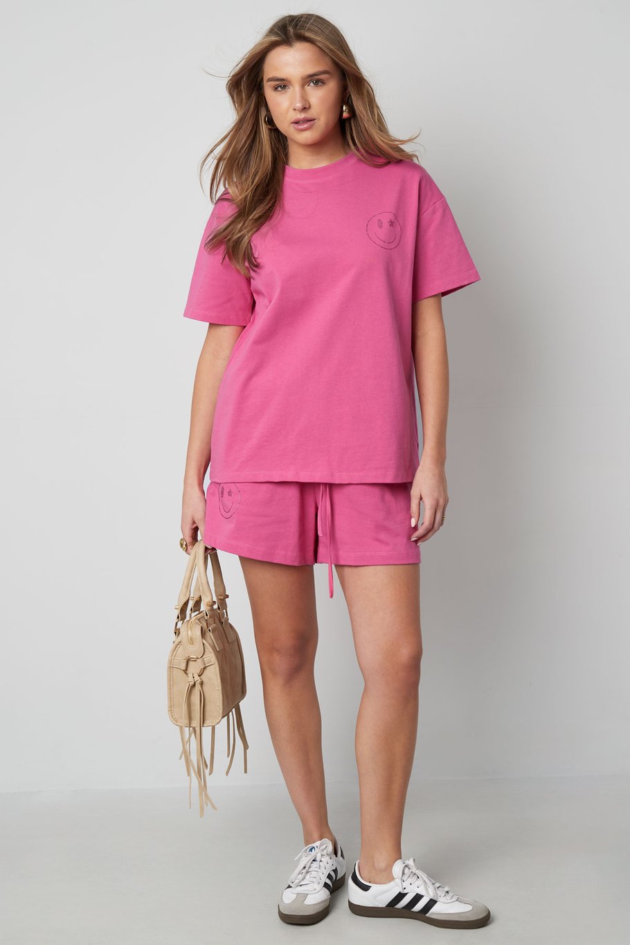 T-shirt smiley face - Fuchsia h5Picture3