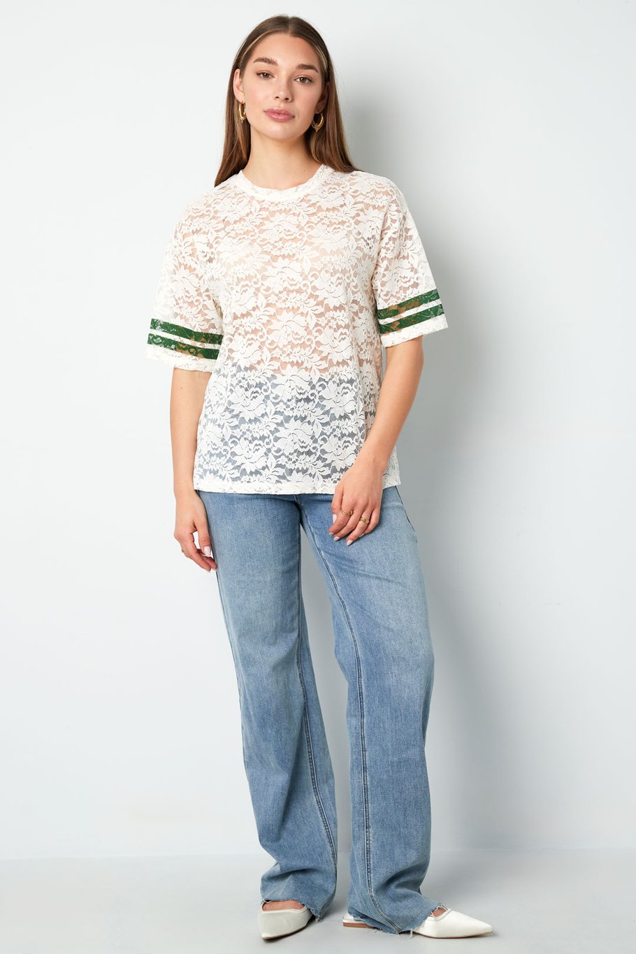 Lace American T-shirts - White Picture8